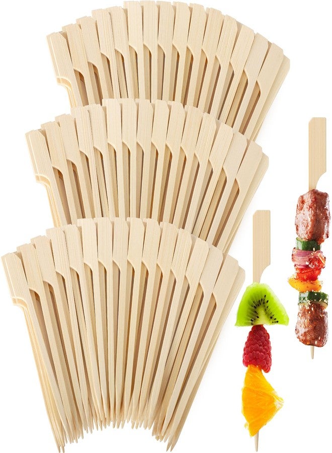 Vicuna R 200 Cocktail Picks, 3.5 IN Small Bamboo Skewers for Appetizers, Cupcake Topper Sticks, Flat Paddle Wood Fancy Toothpicks for Appetizers Drinks Food Sandwich Fruit Charcuterie Boards Accessories Party - Image 1